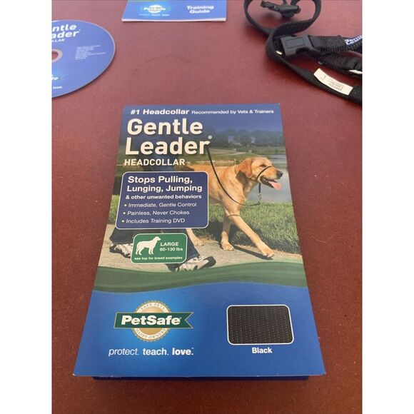 PetSafe Gentle Leader Headcollar No‎ Pull Dog Collar Large 60-130 Lb Black - Picture 1 of 12